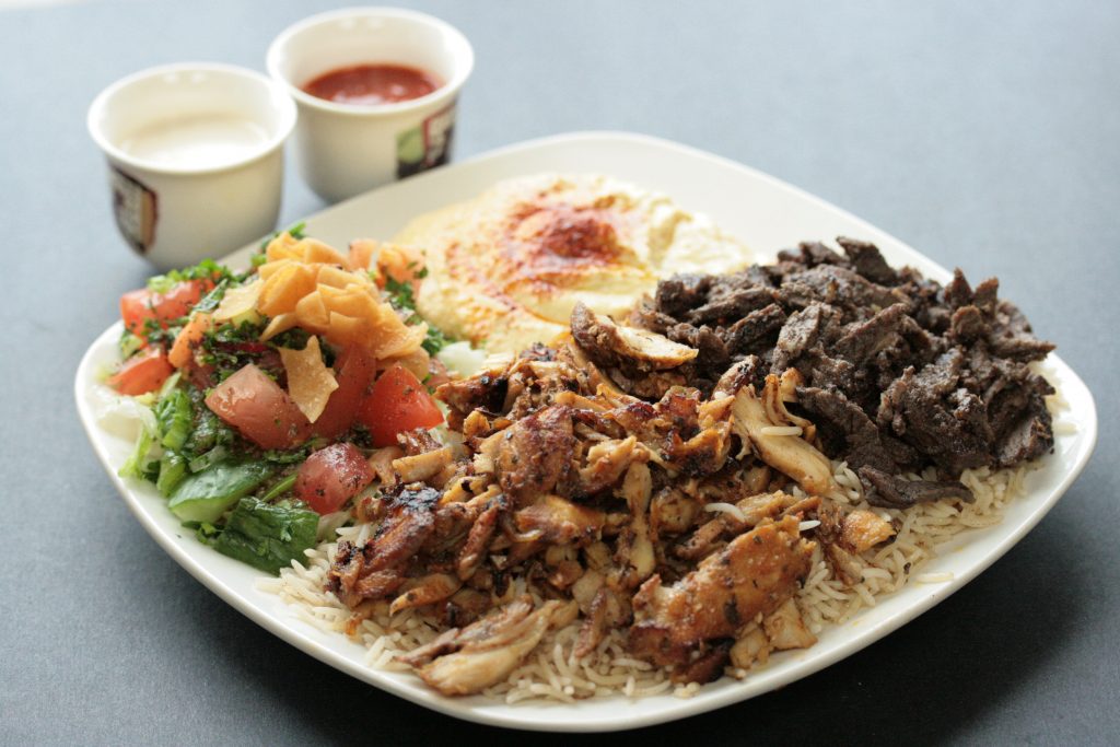 Mixed Shawarma Plate Crispy Falafel